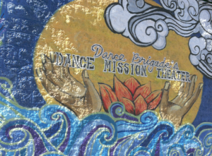 Mural on the front of the Dance Mission Theater building