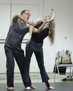 Wendy Whelan and Brian Brooks rehearsing Restless Creature, photo by Erin Baiano