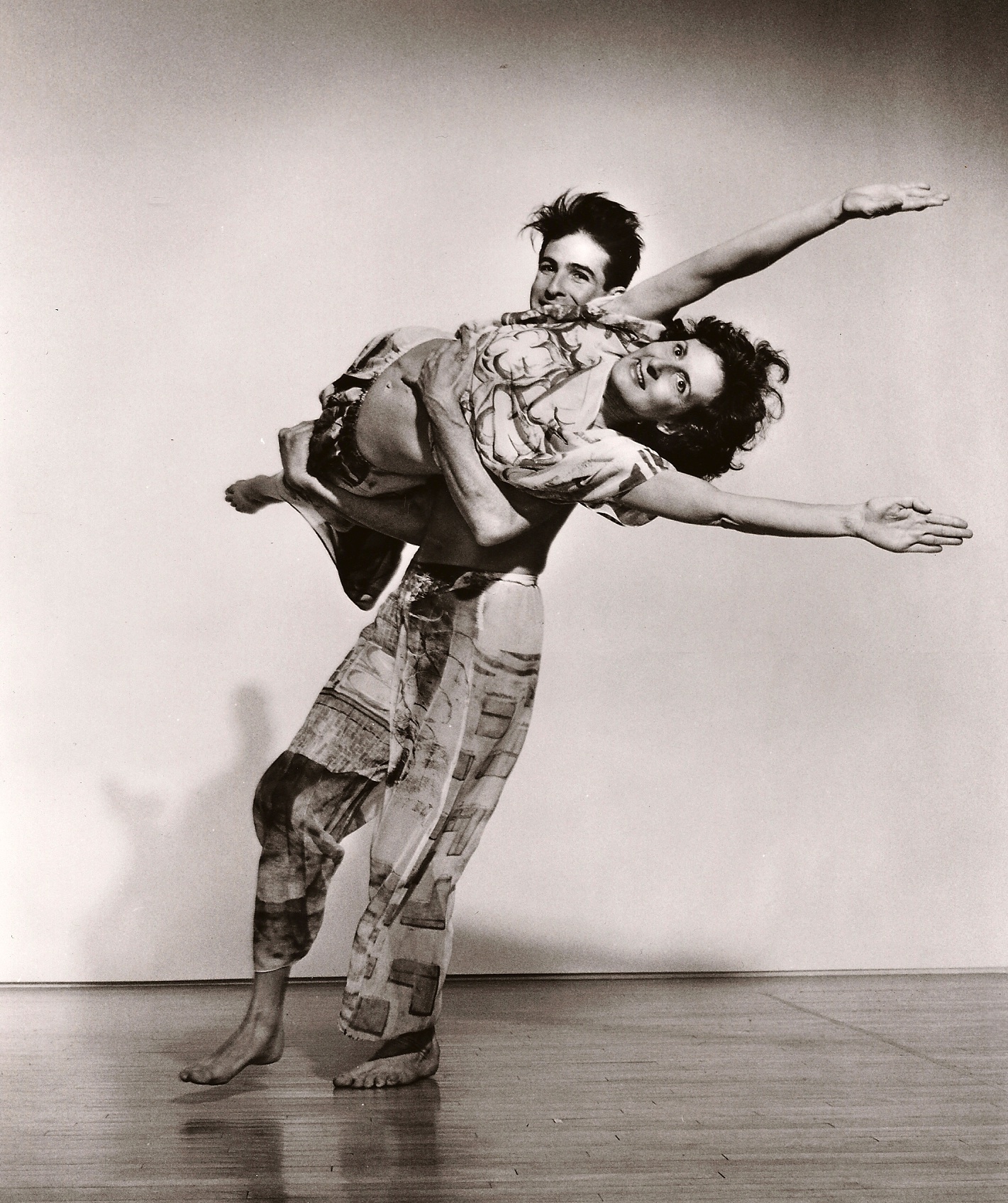 Trisha with Stephen Petronio in Set and Reset, 1983, photo @ Lois Greenfield