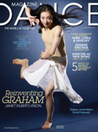 Xiaochuan Xie, Dance Magazine cover, NOvember 2013, photo by Nathan Sayers