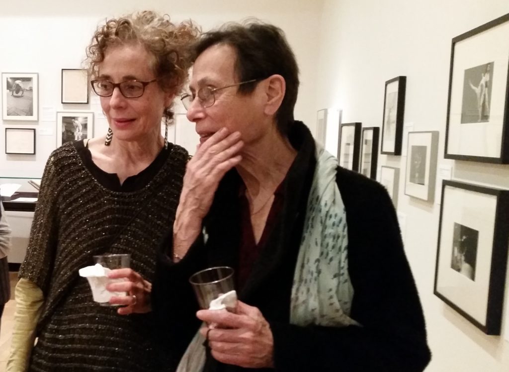 with Yvonne Rainer at opening reception of Radical Bodies,, photo by Ellen Crane