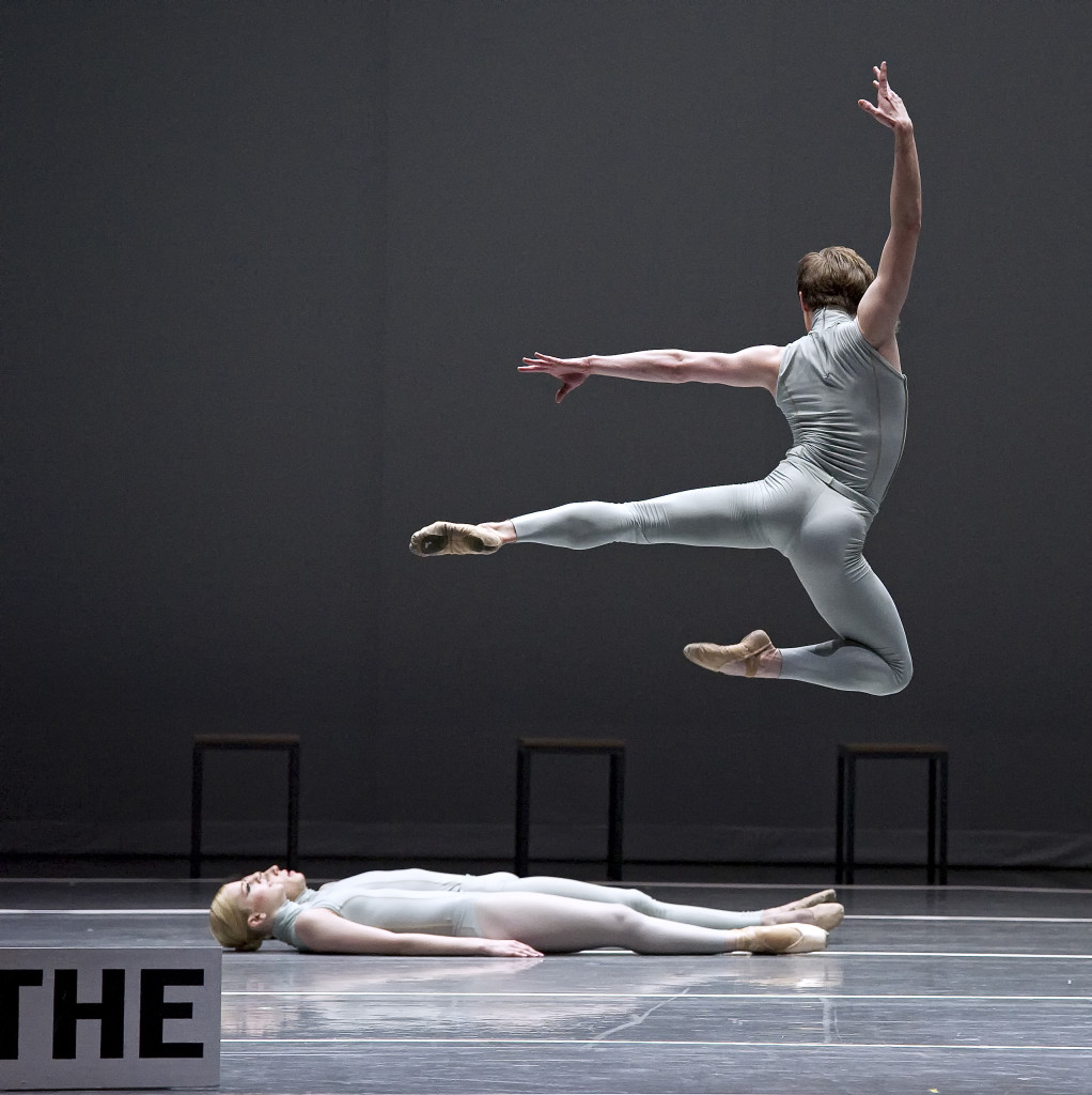 Isaac Akiba of Boston Ballet in Forsythe's The Second Detail, photo by Gene Schiavone